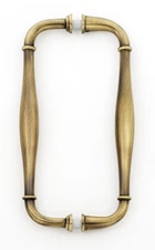 Alno G726-8-AE Charlie'S 8" cc Back to Back Glass Door Pull , Antique English