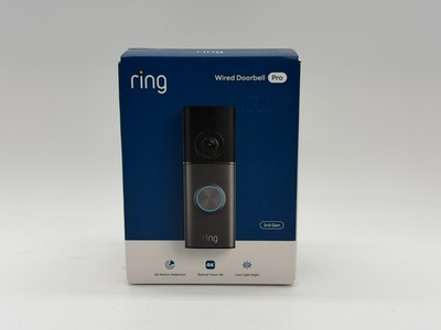#ad Ring Wired Doorbell Pro 3rd Gen 4K Retinal Vision 3D Motion Deep Silver NEW $132.99