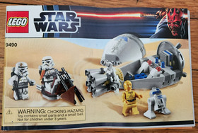 Lego Set 9490 Star Wars Droid Escape w/instructions. Missing storm troopers