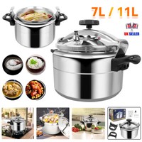 7L 11L Aluminium Pressure Cooker Quick with Lid Latch Indicator Explosion-Proof