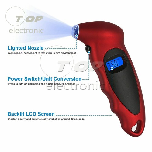 Tire Air Pressure Guage Digital Car Bike Truck Auto LCD Meter Tester survey L2KE - Picture 8 of 12