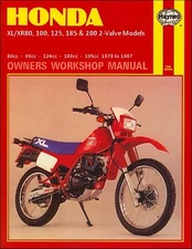 Honda XL/XR80, 100, 125, 185, 200 Repair Manual 1978-1987