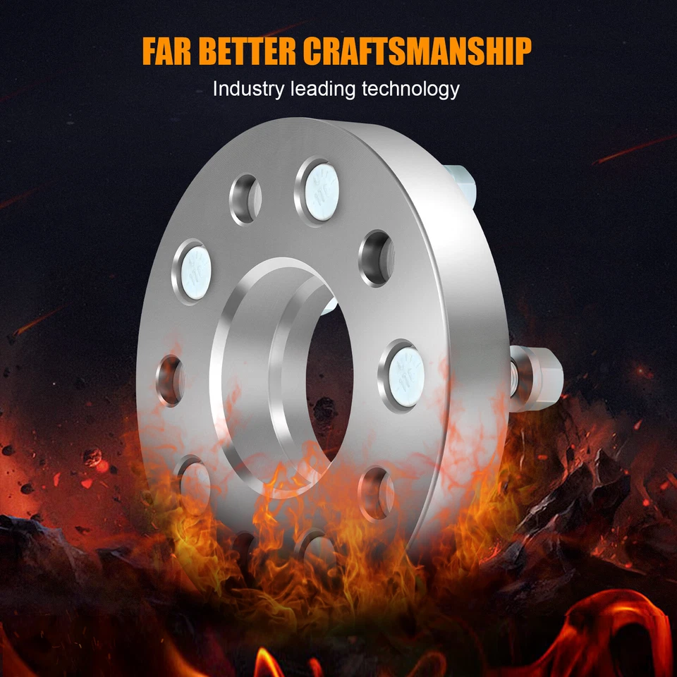 MIROZO 2PCS 1" Thick 5x4.75 7/16" Wheel Spacers For Chevy Malibu Buick LeSabre - Image 3 of 4