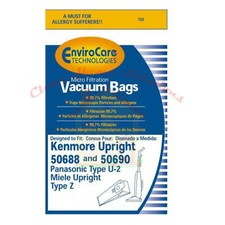 Sears Kenmore Vac Type U 50688/50690 1 Pack of 3 Bags-- Buy 2 Packs Get 1 Free 