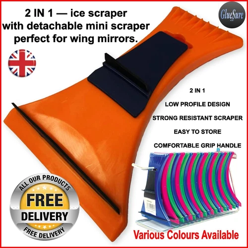2 in 1 Car Ice Scraper Windscreen Frost Remover Detachable Side Mirror Cleaner