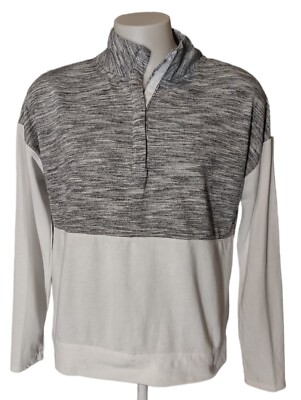 SO Perfect Sweatshirt Womenes XL Adult Extra Large Ladie Long Sleeves Gray White