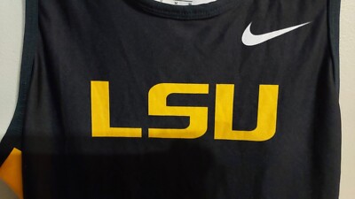 NIKE LSU シングレット　S mens-nike-number-1-white-lsu-