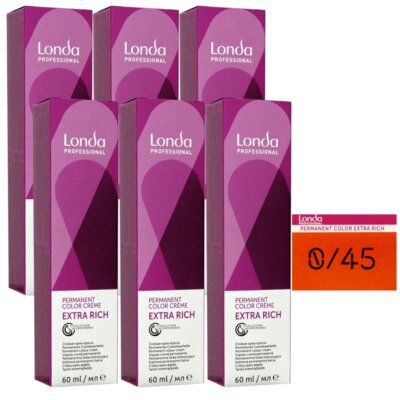 Londa Professional permanente Cremehaarfarbe Extra Rich 6 x 60 ml 0/45 mixton ku