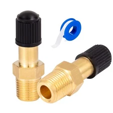 2PCS 1/8" NPT Tank Valve Anti-Corrosion Brass Schrader Valve with Standard Va...
