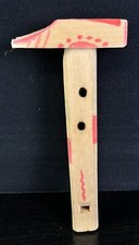 VINTAGE WOOD END BLOWN FLUTE CROATIA CARVED MUSICAL INSTRUMENT WHISTLE FLUTE