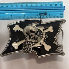 Pirate Flag Skull Crossbones Belt Buckle 2007
