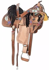 Leather Western Horse Barrel Racing Saddle