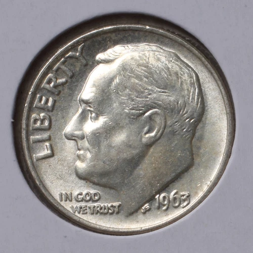 1963-P 10C Roosevelt Dime Brilliant Gem Full Bell Lines - UNC -  (actual coin)