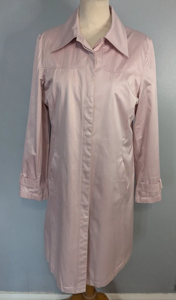 WALKER Pink Trench Coat Size EU 38 UK 10 with Snap Closure and Pockets - Image 3 of 4
