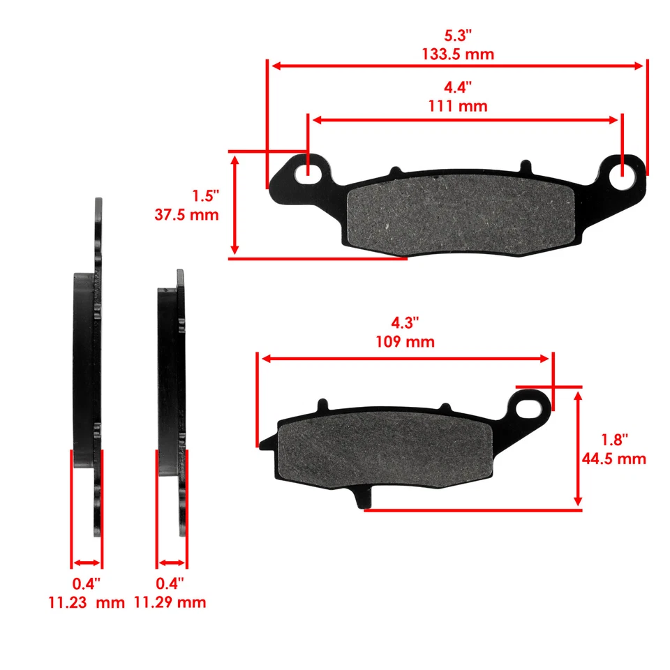 Front and Rear Brake Pads for Kawasaki Vulcan 900 VN900 Classic 2006-2019 - Image 3 of 4