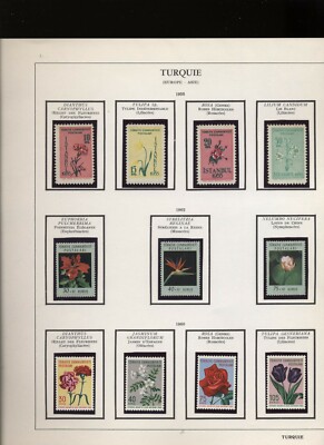 Turkey 1955/62 Flowers 3 Complete Set New Full Rubber MNH T92