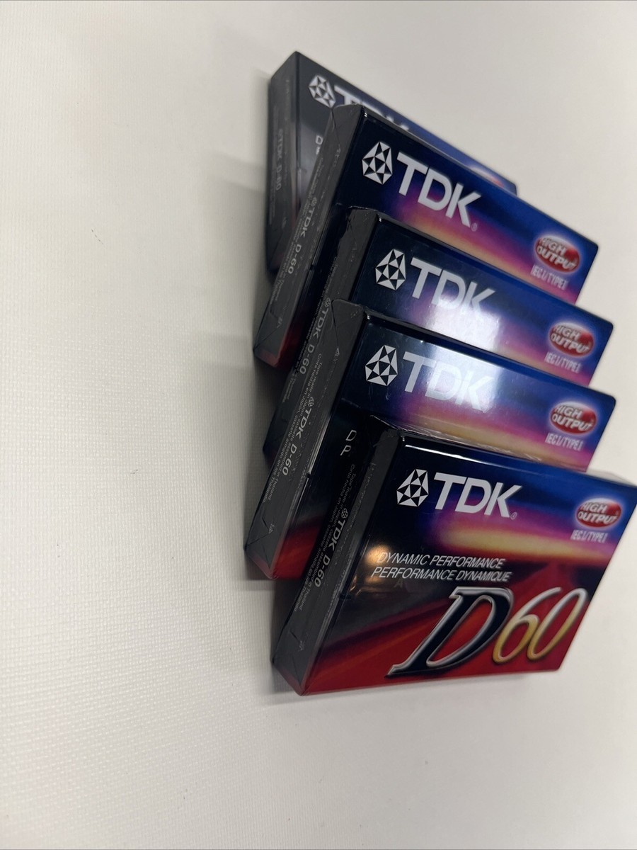 60-minute Type I Tapes TDK D60 Blank Audio Cassette Tapes - 5 Pack