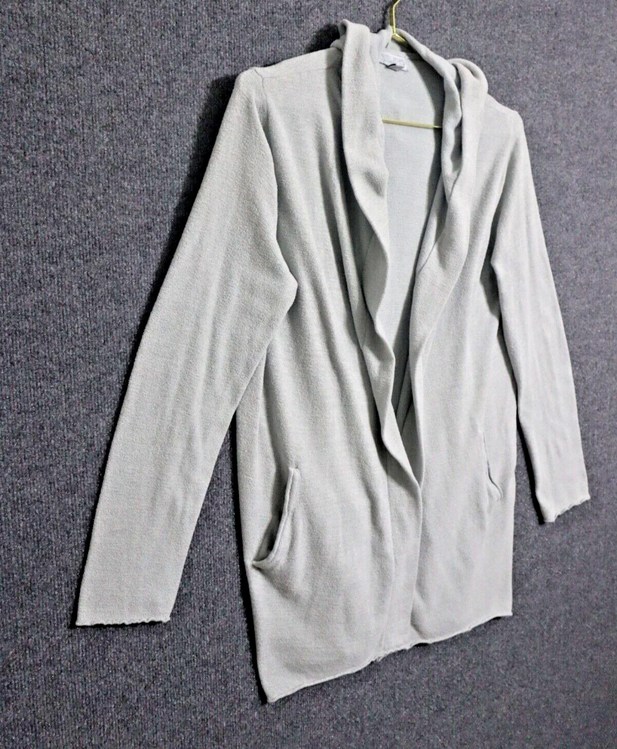 VETEMENTS Cardigan donna Barefoot Dreams grande grigio accogliente chic leggero con cappuccio Lagenlook euro