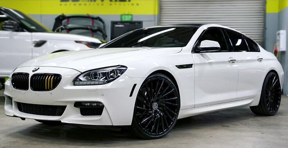 (4) 20" Staggered Lexani Wheels Wraith Gloss Black Rims Honda Toyota FORD Chevy Foto 2 de 4