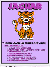 Jaguar - THEMED Learning Activities Package -LAMINATED - Teaching supplies
