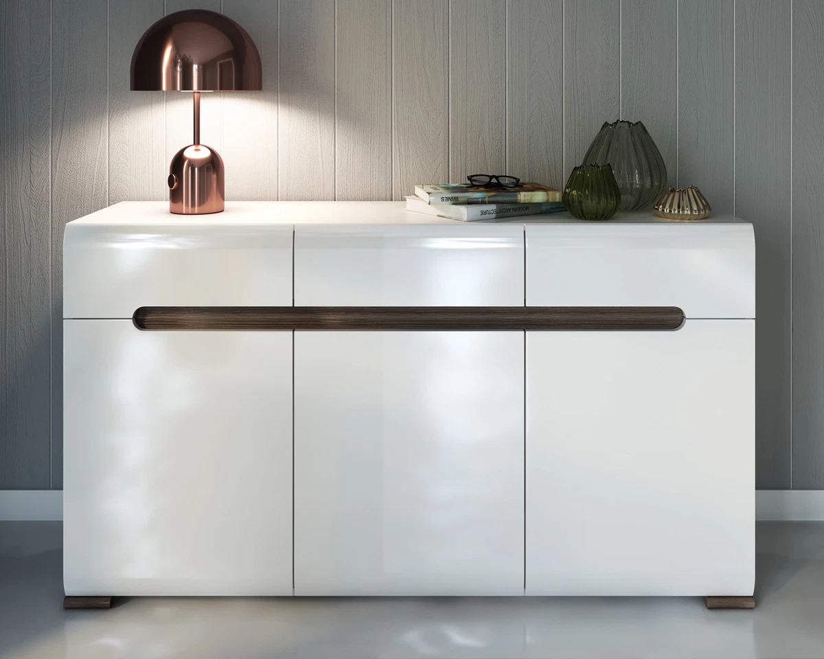 White high online gloss sideboard ebay