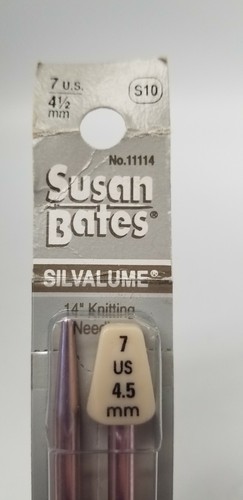 Susan Bates Knitting Needles Silvalume 4.5mm 7US 14 Inches or 35cm Long CA00011 - Picture 10 of 12