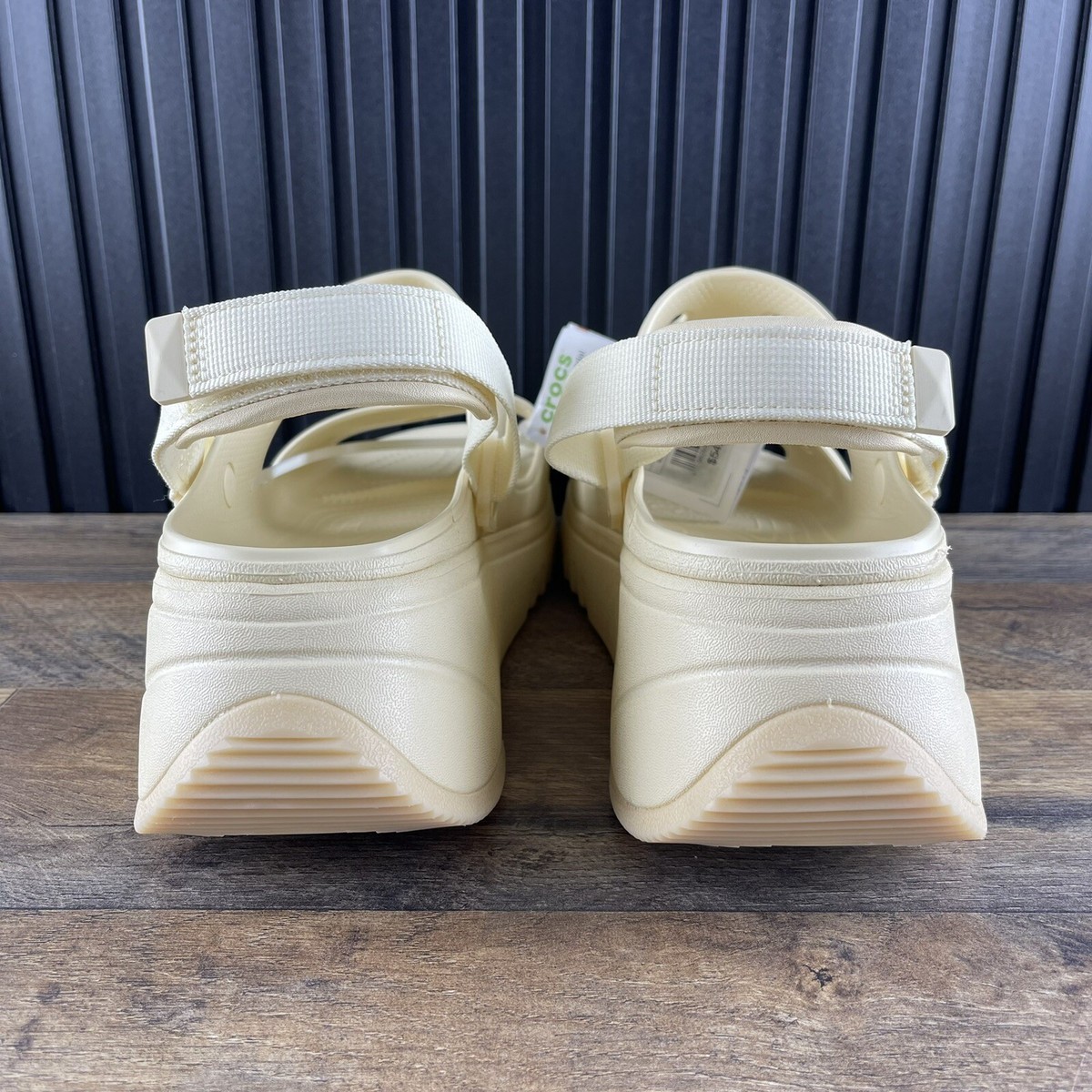 Mens Crocs Xscape Hiker Sandals Size 12 Cream Lightweight Slip-Resistant Crocs Hiker Xscape Sandal Vanilla Beige Men Unisex Platform  main image 2