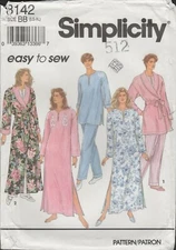 Simplicity 8142 Caftan, Robe, Pajamas Easy Pattern Size Large XL 18-24 Uncut