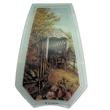 OK Lighting Replacement 9" Touch Glass Panel Covered Bridge Horse Buggy 638-BR2