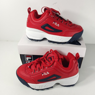 FILA Disruptor II Women Girls Youths Big Kids Shoes - Red White