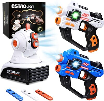 Infrarot Mini Laser Tag Guns Set mit Abzeichen 2 Packs Spielzeug für Kinder