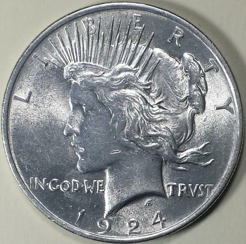 1924   Peace Dollar - ** BU ** -  Bright Silver Dollar.