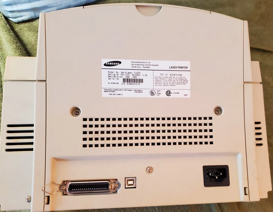 Samsung Qwiklaser 5100A Printer Bundle - Printer, Cables, & Toner Cartridge - Image 3 of 4