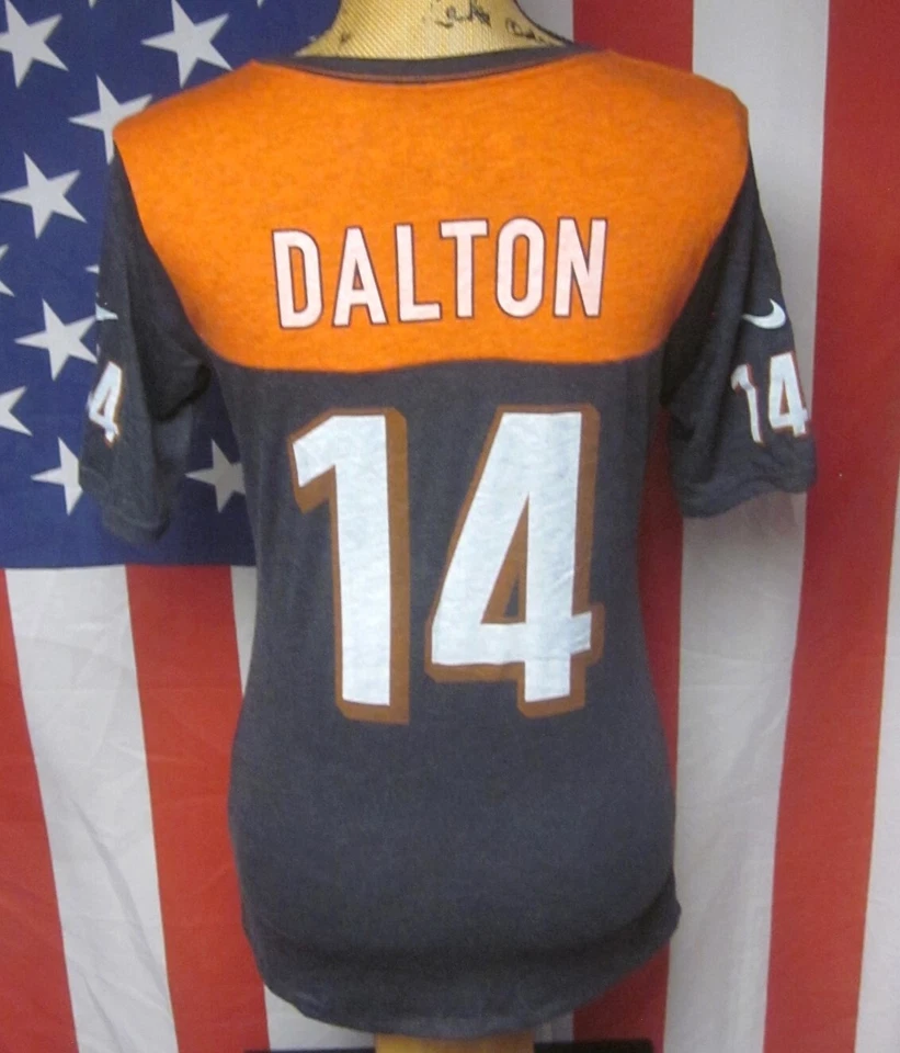 CINCINCINNATI BENGALS Juniors Med Camiseta Fútbol NFL Sexy Camiseta Andy Dalton QB Foto 2 de 4