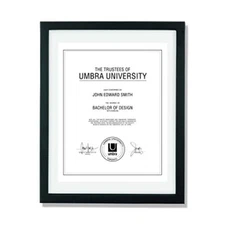 Umbra Document Frame 13x16 inch – Modern Picture Frame Designed to Display a Flo