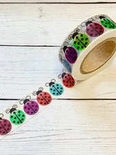 Rainbow Ladybug Washi  Decorative Tape Planner Supply Scrapbook 