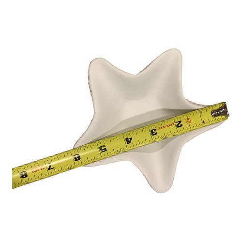 Starfish Trinket Dish Ceramic Coastal Decor 3D Details 6” Keepsake White Tray - Picture 10 of 10