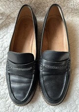 Madewell Womens Elinor Loafer Black Leather Shoes J8542 US Size 8 1/2