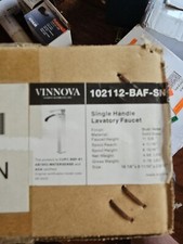 Vinnova 102112-BAF-SN Belair Single Lever Vessel Bathroom Faucet, Satin Nickel