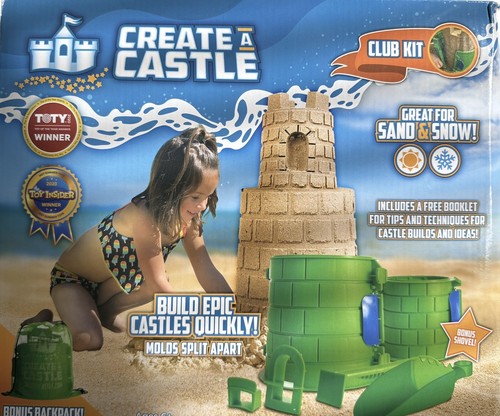 Create A Castle Tower Kit - 6-Piece Premium Sandcastle Building Kit, Green - 第 1/1 張圖片