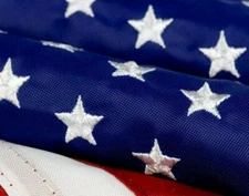 American US USA Flag 2x3 FT Embroidered Polyester Brass Grommets By Ruffin Flag