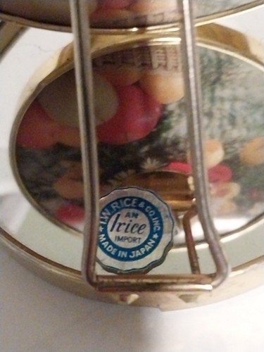 Specchio Trucco Vintage IRICE Doppio Compatto Stand Up Ingrandimento 3D Frutta Floreale - Foto 12 di 14