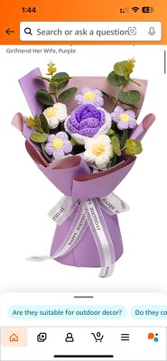 Perfect For Valentine Day   Handcrafted Crochet Bouquet With Wrapping