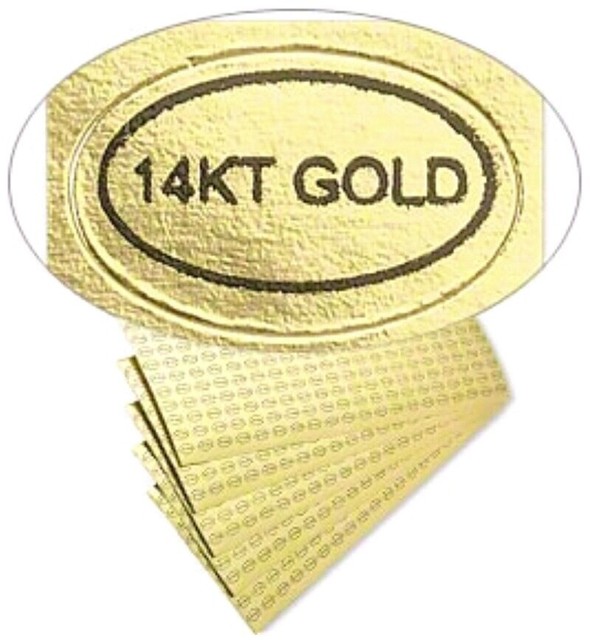 14K GOLD Sticker LabelsJewelry, Coins & MORE! US SELL=FAST SHIPPING eBay