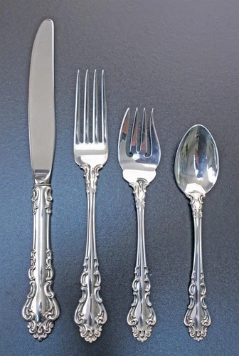 Reed & Barton Sterling Spanish Baroque 4 pc Place Settings