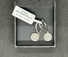 Macys Diamant Kreis Leverback Ohrhänger (1/4 ct. tw) in Sterlingsilber