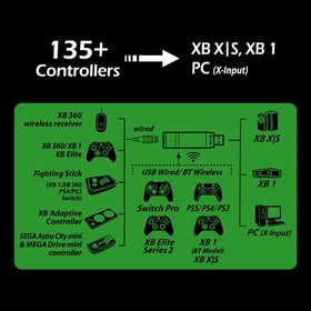 Wireless Controller Adapter for Cross-Platform Gaming, Remap & Adjustable