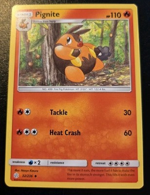 Pignite 32/236 Uncommon Sun & Moon: Cosmic Eclipse Pokemon TCG