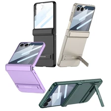 For Samsung Galaxy Z Flip 7 Magnetic Hinge Protect Stand Case W/Screen Protector