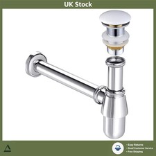 Modern Chrome Bottle Trap & Pop Up Waste Kit for Basin Sink G1 1/4